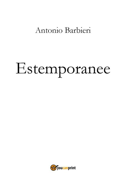 Estemporanee - Antonio Barbieri - copertina