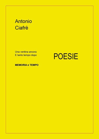 Memoria e tempo - Antonio Ciafrè - copertina