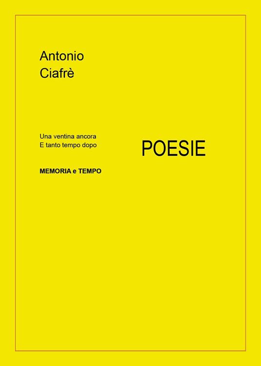 Memoria e tempo - Antonio Ciafrè - copertina
