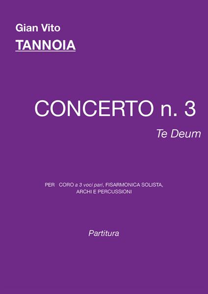 Concerto n. 3 Te Deum - Gian Vito Tannoia - copertina