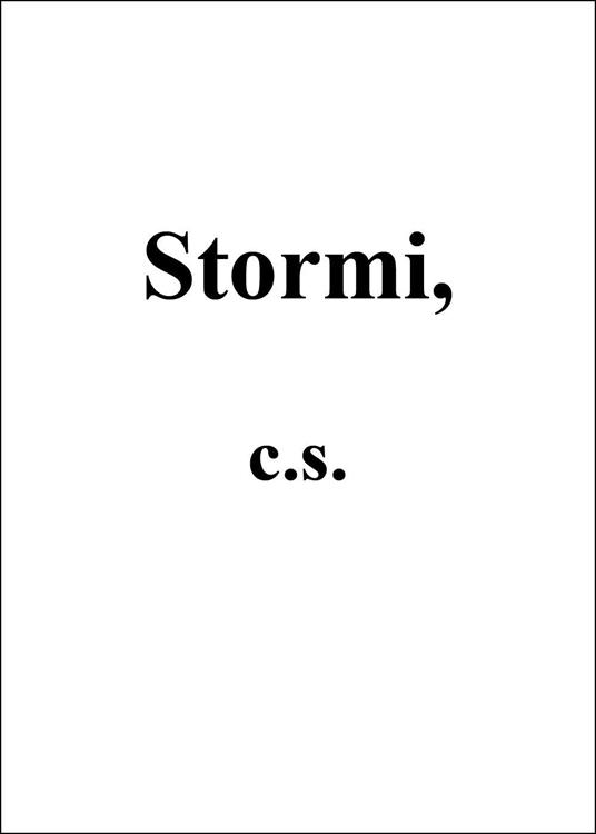Stormi, - C.S. - copertina
