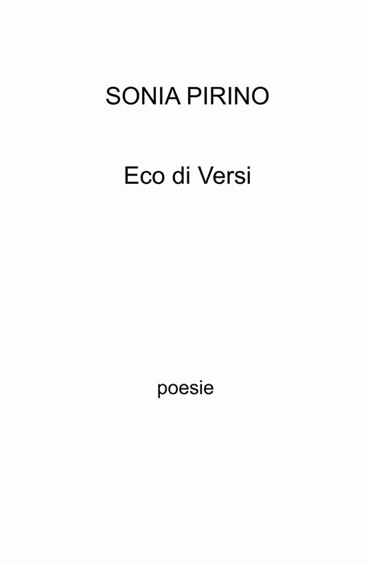Eco di versi - Sonia Pirino - copertina