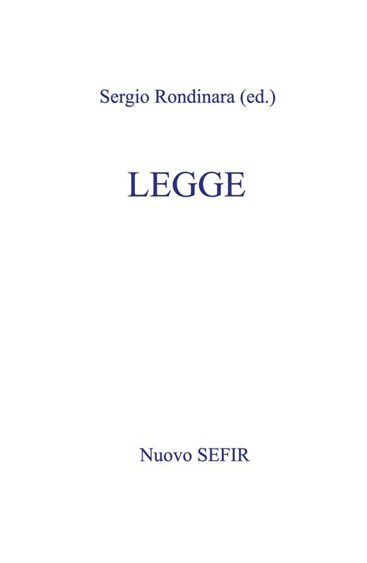 Legge - Sergio Rondinara - copertina