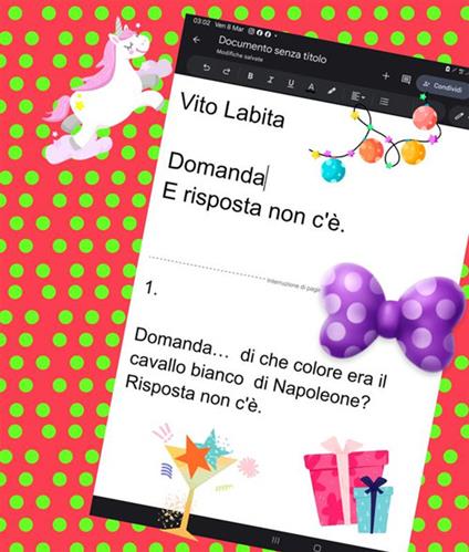 Domanda e risposta non c'è. Domanda... di che colore era il cavallo bianco di Napoleone? Risposta non c'è - Vito Labita - ebook