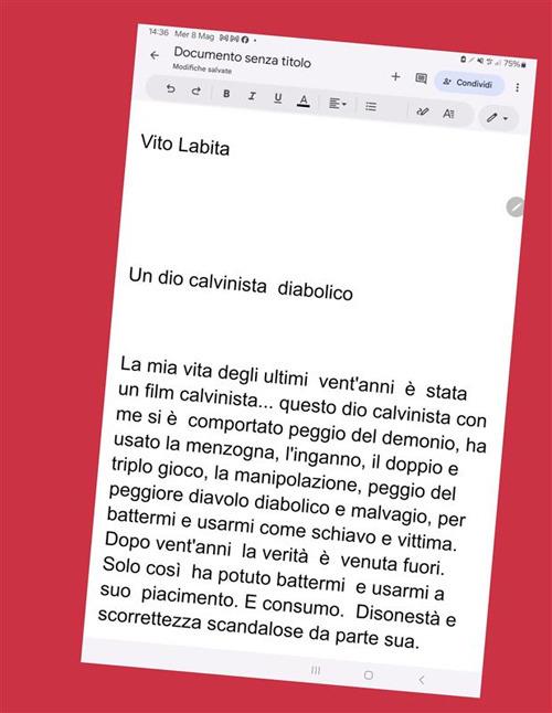 Un dio calvinista diabolico - Vito Labita - ebook