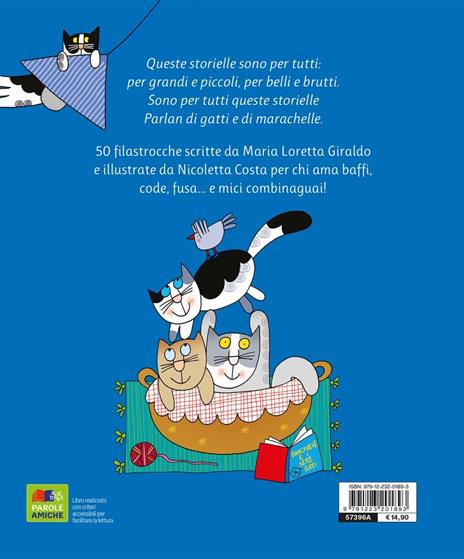50 filastrocche di gattini gattoni e marachelle. Ediz. a colori - Maria Loretta Giraldo,Nicoletta Costa - 7