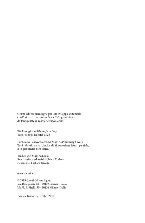Woven from clay. Ediz. italiana - Jenny Birch - 4