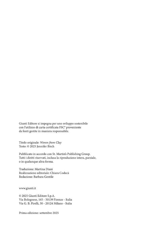 Woven from clay. Ediz. italiana - Jenny Birch - 4