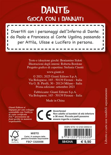 Dante. Gioca con i dannati. Con 50 Carte - Beniamino Sidoti - 2