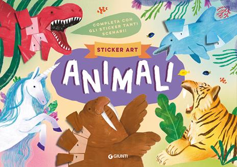 Animali sticker art. Ediz. a colori - copertina