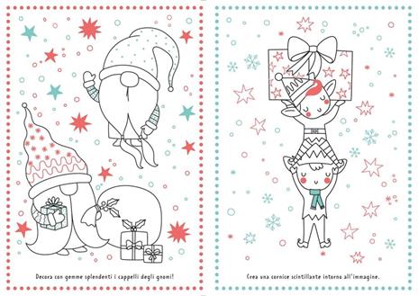 Magia di Natale. Colora con i glitter. Brilla e scintilla. Con brillantini adesivi. Ediz. a colori - 5