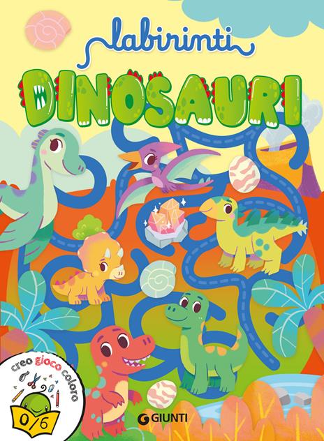 Labirinti. Dinosauri. Creo gioco coloro. Ediz. a colori - copertina