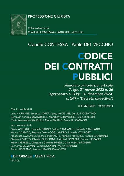 Codice dei Contratti Pubblici. Annotato articolo per articolo D.lgs. 31 marzo 2023 n. 36 - Claudio Contessa,Paolo Del Vecchio - copertina