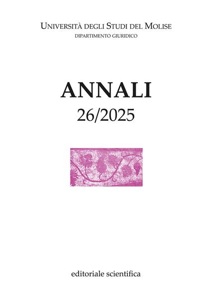 Annali (2025). Vol. 26 - copertina