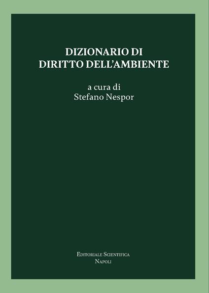 Dizionario di diritto dell'ambiente - copertina