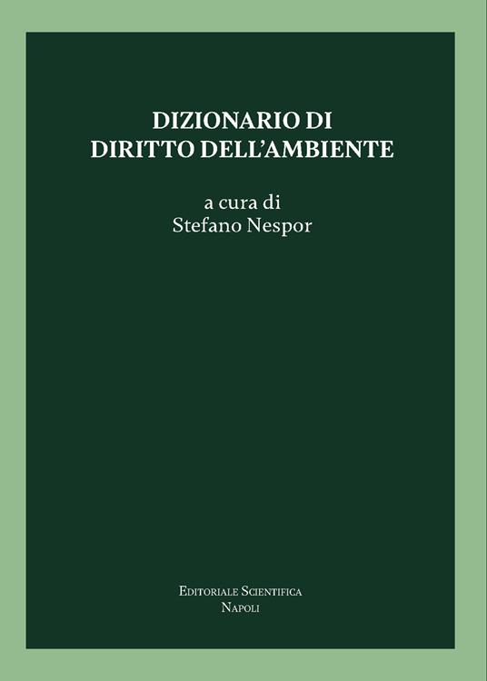 Dizionario di diritto dell'ambiente - copertina