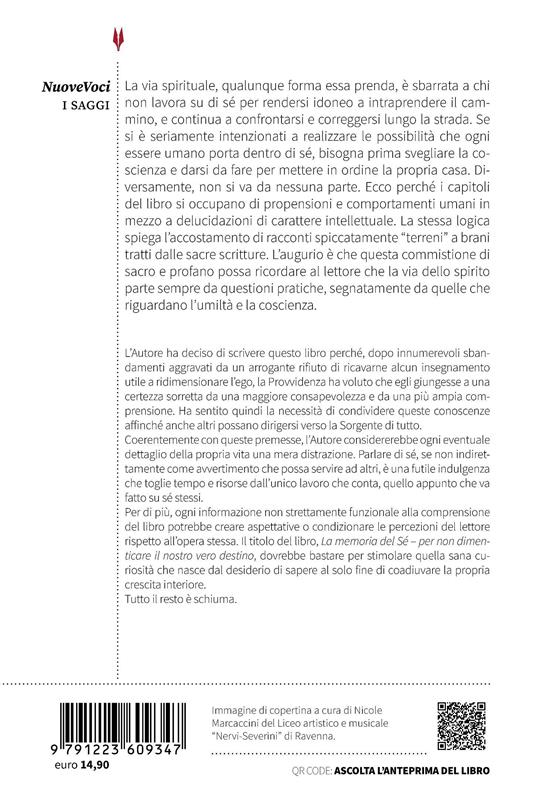La memoria del sé per non dimenticare il nostro vero destino - Anthony Cauchi - 4