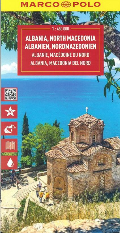 Albania e Macedonia del nord 1:450.000. Ediz. multilingue - copertina