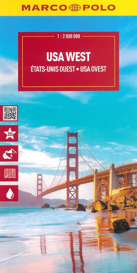 Stati Uniti Occidentali 1:2.000.000. Ediz. multilingue - copertina