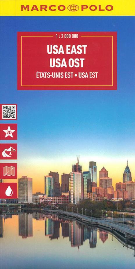 Stati Uniti Orientali 1:2.000.000. Ediz. multilingue - copertina