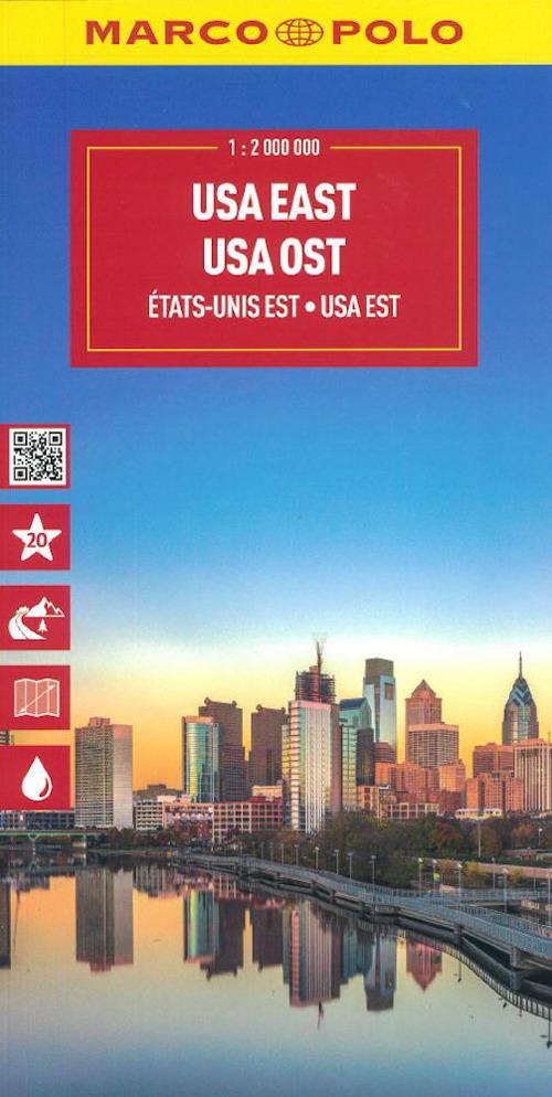 Stati Uniti Orientali 1:2.000.000. Ediz. multilingue - copertina