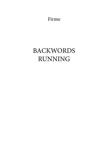 Backwords running - Firmo - copertina