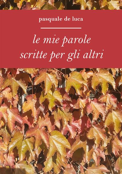 Le mie parole scritte per gli altri - Pasquale De Luca - copertina