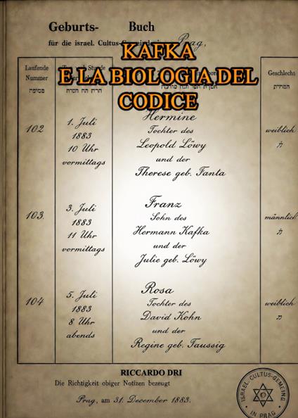 Kafka e la biologia del codice - Riccardo Dri - copertina