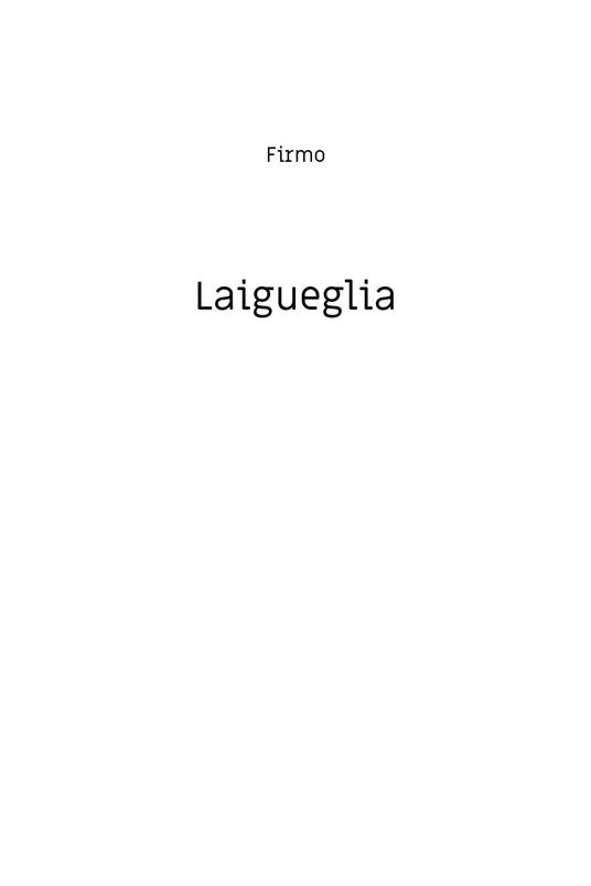 Laigueglia - Firmo - copertina