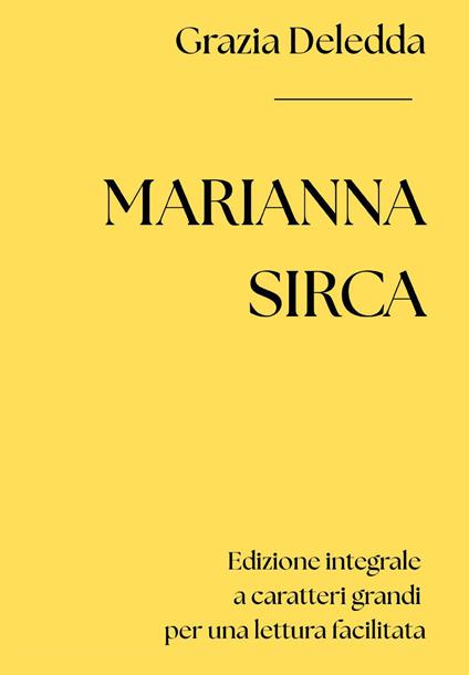 Marianna Sirca - Grazia Deledda - copertina