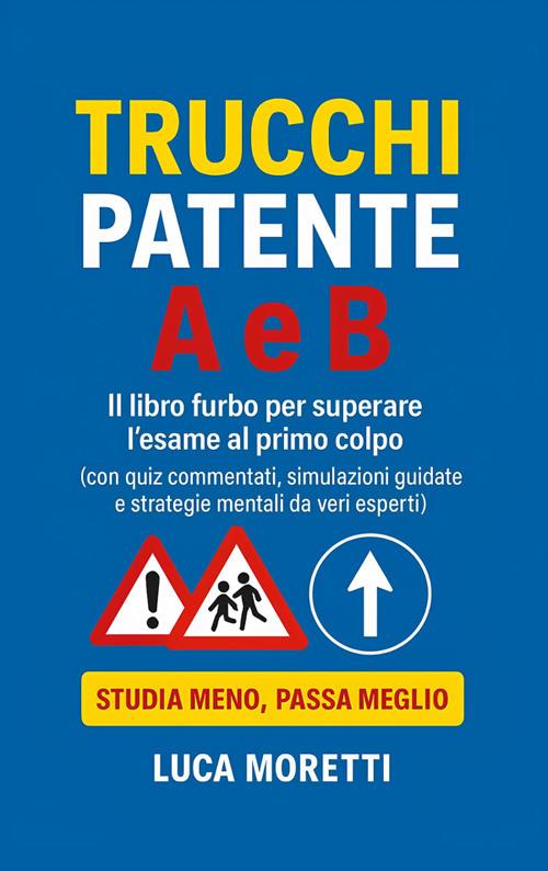 Trucchi patente A e B. Il libro furbo con quiz commentati, segnali spiegati e strategie anti-panico per superare l'esame al primo colpo. Manuale pratico per la patente con oltre 50 trucchi e quiz ministeriali spiegati. Anche per DSA - Luca Moretti - ebook