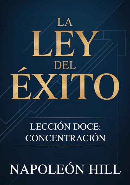 La ley del éxito. Lección doce. Concentracion - Napoleon Hill - copertina