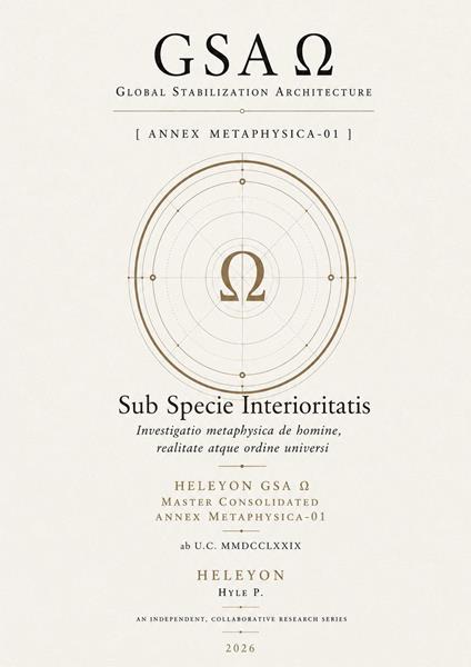 Sub specie interioritatis. Investigatio metaphysica de homine, realitate atque ordine universi - P. Heleyon-Hyle - copertina