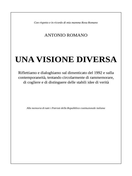 Una visione diversa - Antonio Romano - ebook