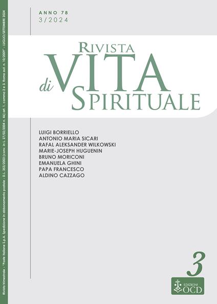 Rivista di vita spirituale (2024). Vol. 3: Una voce del Carmelo Teresiano d'Italia - Luigi Borriello,Antonio Maria Sicari,Marie-Joseph Huguenin - copertina