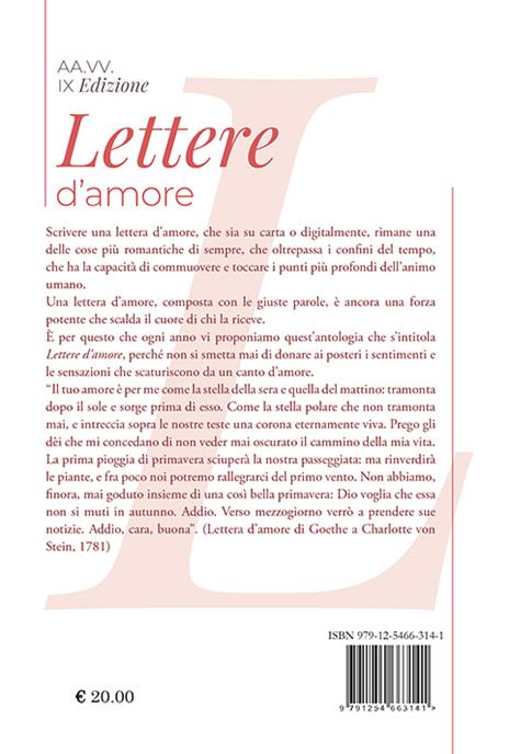 Lettere d'amore. IX edizione Concorso di poesie e lettere d'amore inedite - 2