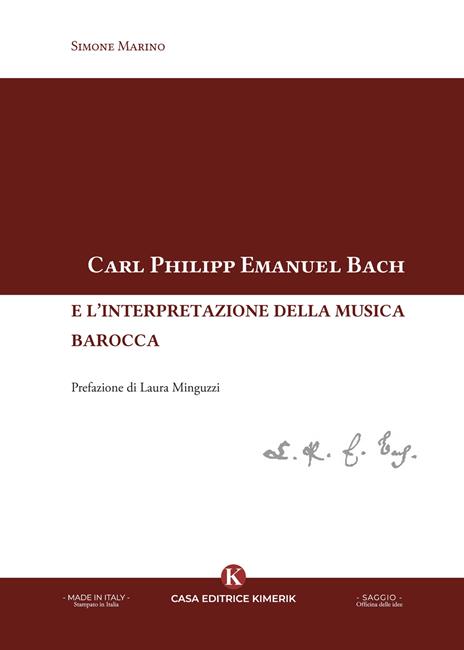 Carl Philipp Emanuel Bach e l'interpretazione della musica barocca - Simone Marino - copertina
