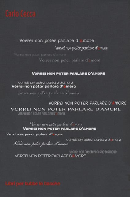 Vorrei non poter parlare d'amore - Carlo Cecca - copertina