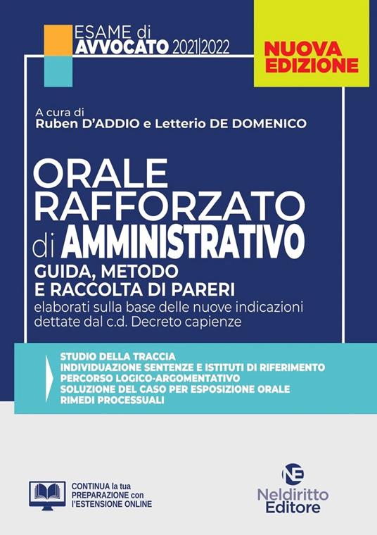 Orale rafforzato di diritto amministrativo - copertina