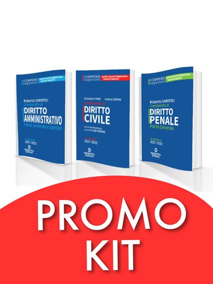 Kit 3 compendi superiori: Compendio superiore di civile+ Compendio superiore di amministrativo + Compendio superiore di penale. Parte generale. Nuova ediz. - copertina
