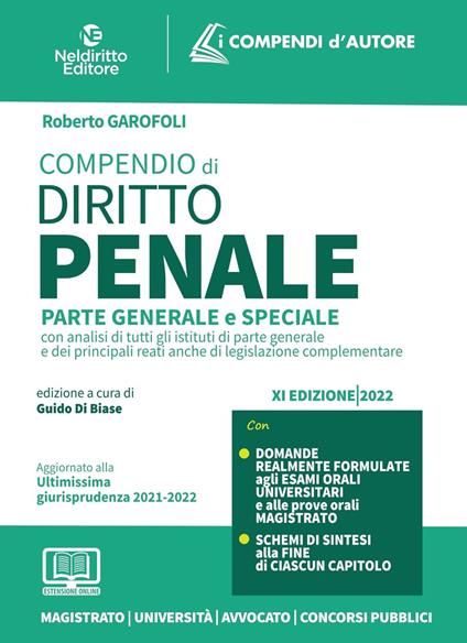 Compendio di diritto penale. Parte generale e speciale - Roberto Garofoli - copertina