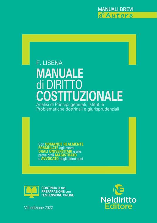 Manuale di diritto costituzionale - Floriana Lisena - copertina