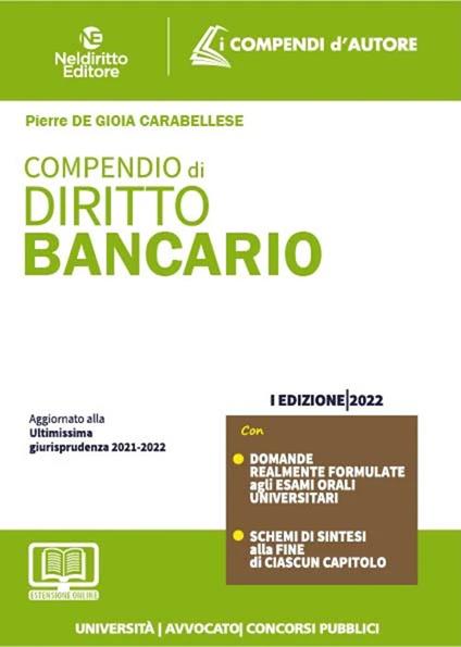 Compendio di diritto bancario. Con espansione online - Pierre De Gioia Carabellese - copertina