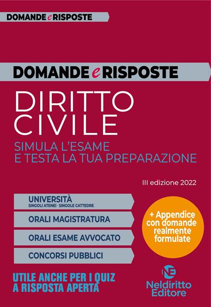 Domande e Risposte di Diritto Civile 2022 -  Giulia Rugolo - copertina