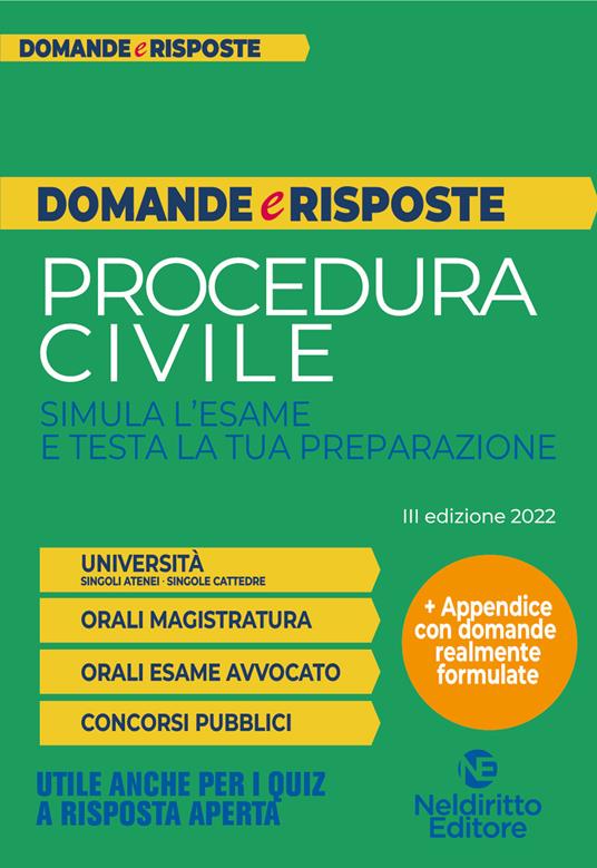 Domande e risposte di procedura civile - copertina