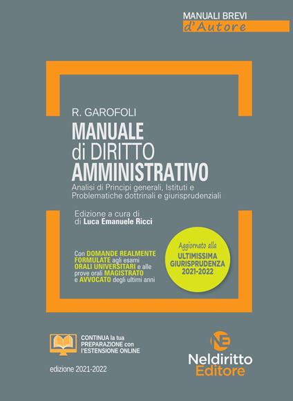 Manuale di diritto amministrativo - Roberto Garofoli - copertina