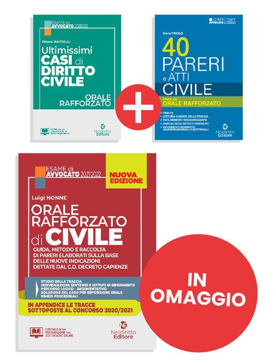 Ultimissimi casi di diritto civile-40 pareri e atti. Civile-Orale rafforzato di diritto civile. Kit Must have - copertina