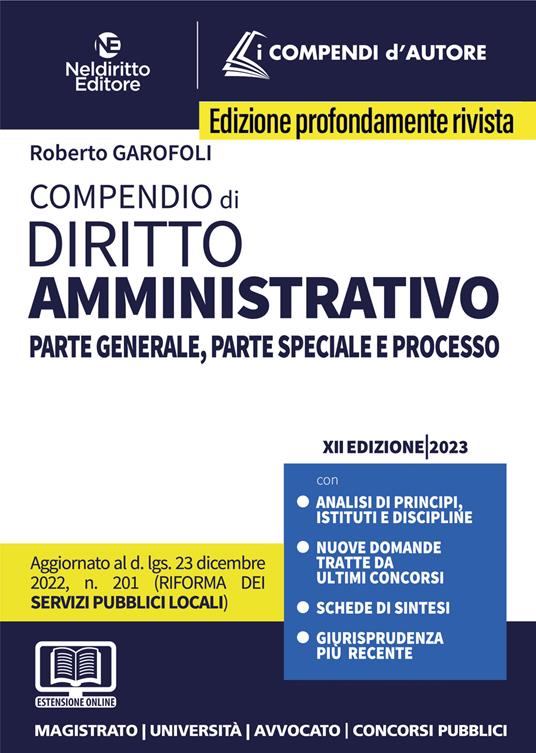 Compendio di diritto amministrativo. Nuova ediz. - copertina