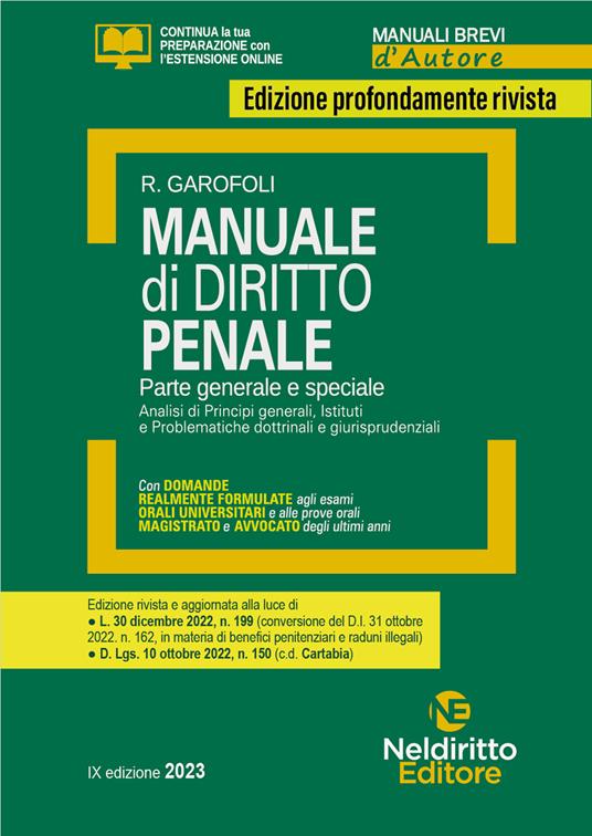 Manuale di diritto penale. Parte generale e speciale. Con espansione online - Roberto Garofoli - copertina
