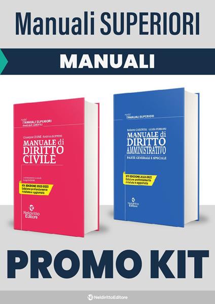 Kit Manuali superiori: Manuale di diritto civile-Manuale di diritto amministrativo - copertina